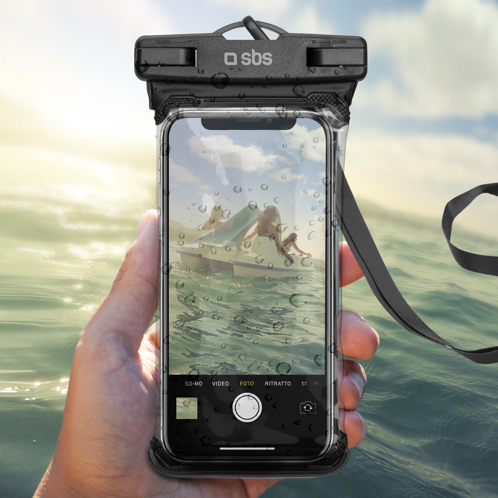 Waterproof case for smartphone up to 5.5"