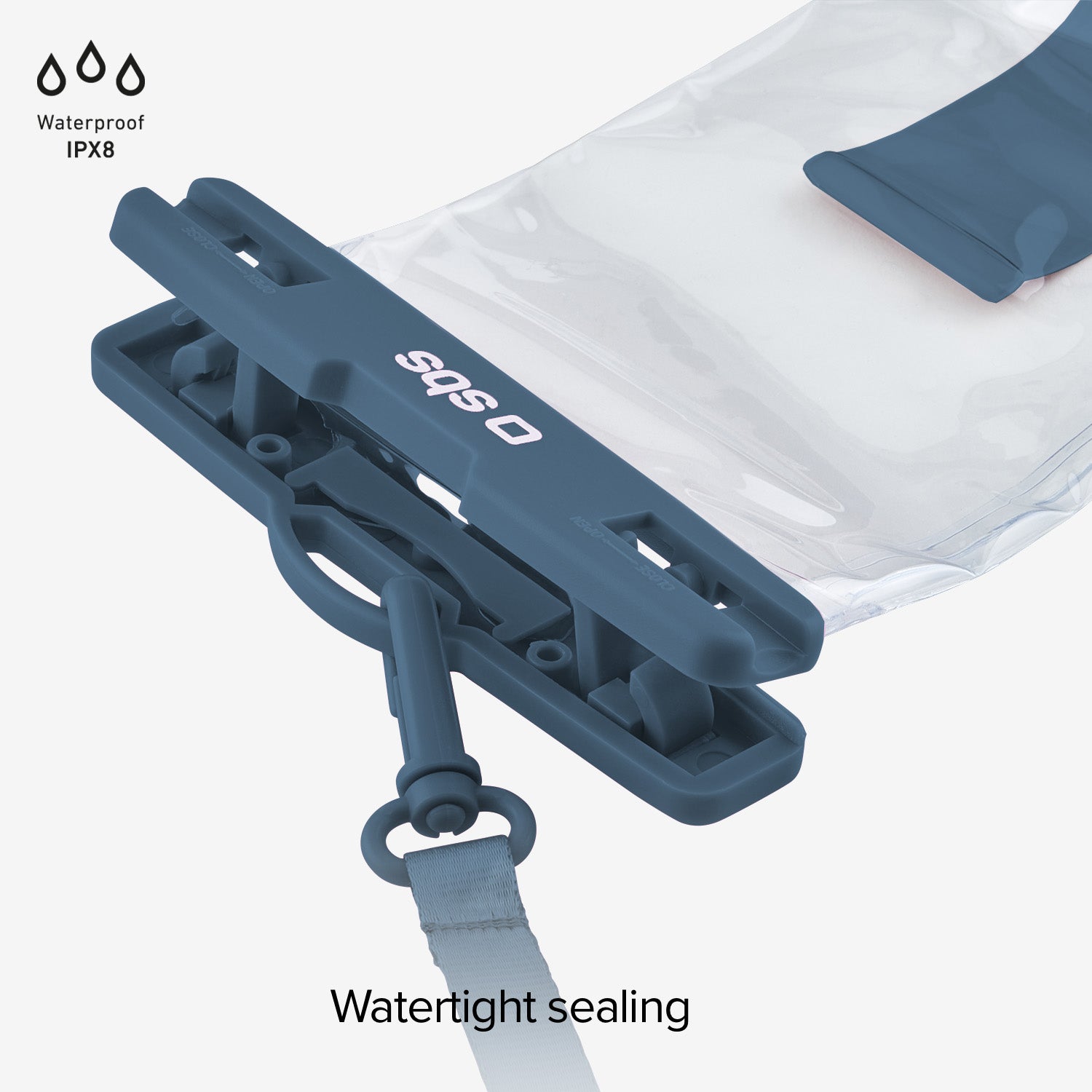 Waterproof case with selfie grip, universal size for smartphones up to 6.8"