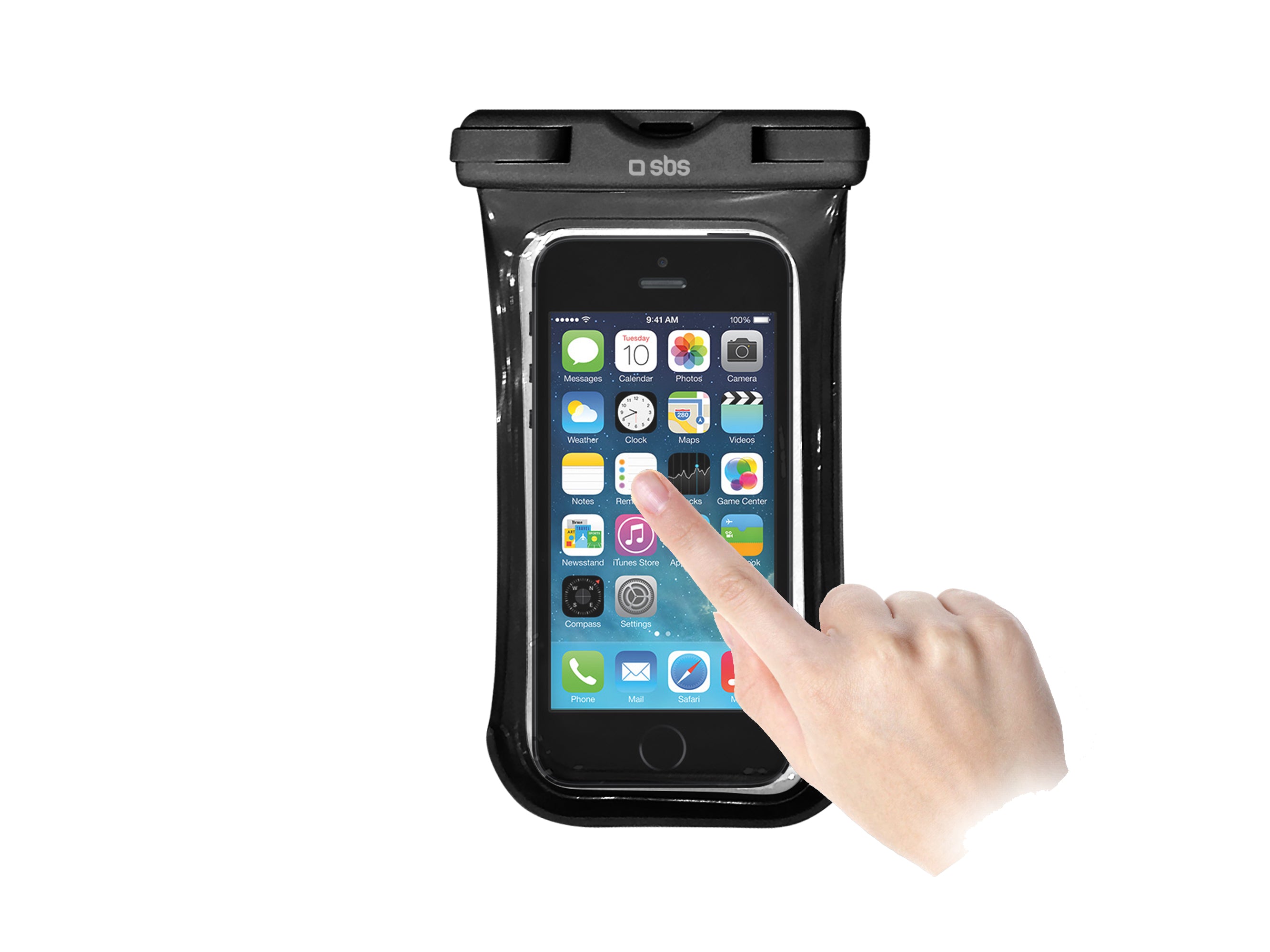 Case waterproof for smartphone up to 5.5''