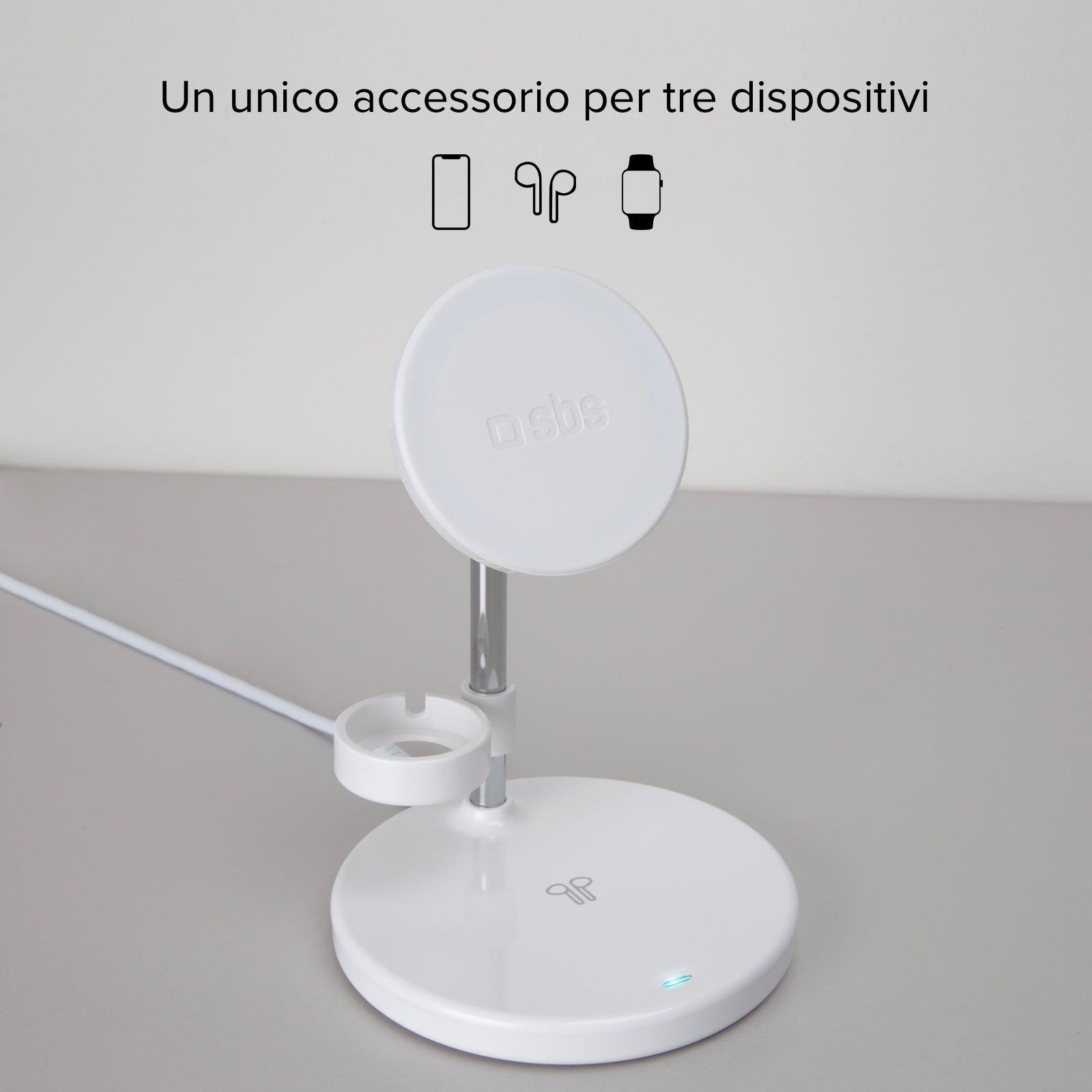 Stazione di ricarica wireless verticale 3 in 1