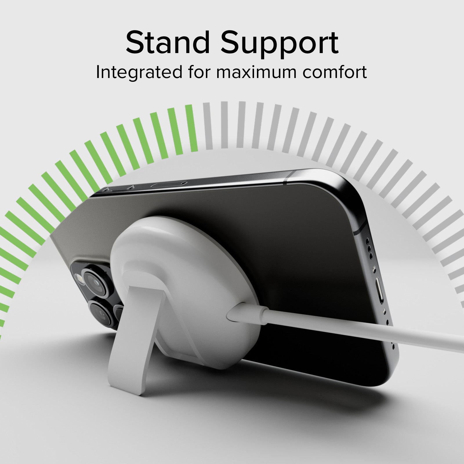 Kabellose Ladestation Qi2, MagSafe-kompatibel mit Standfunktion