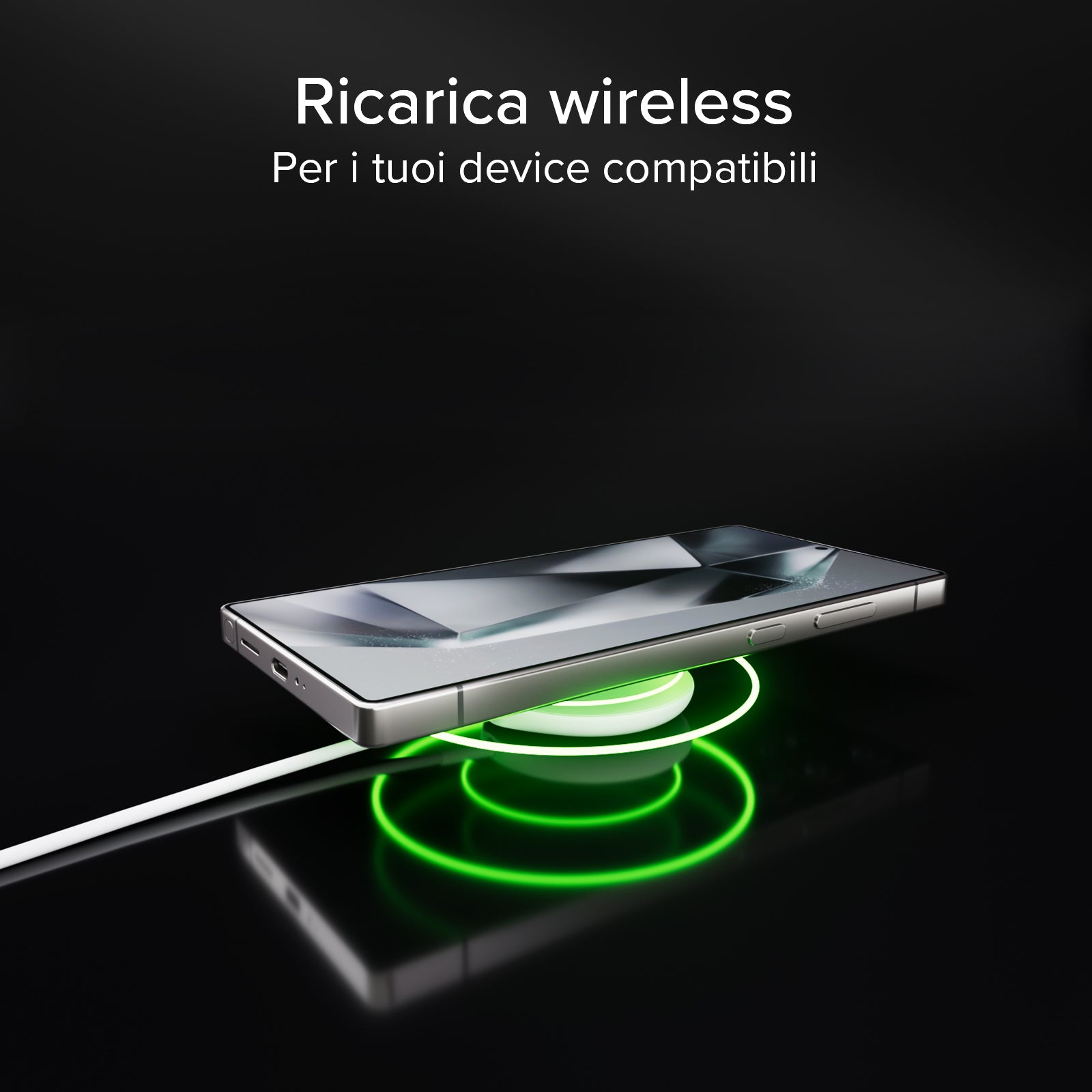 Magnetic Wireless Charger Qi2.2 25W with Integrated USB-C Cable (150 cm)