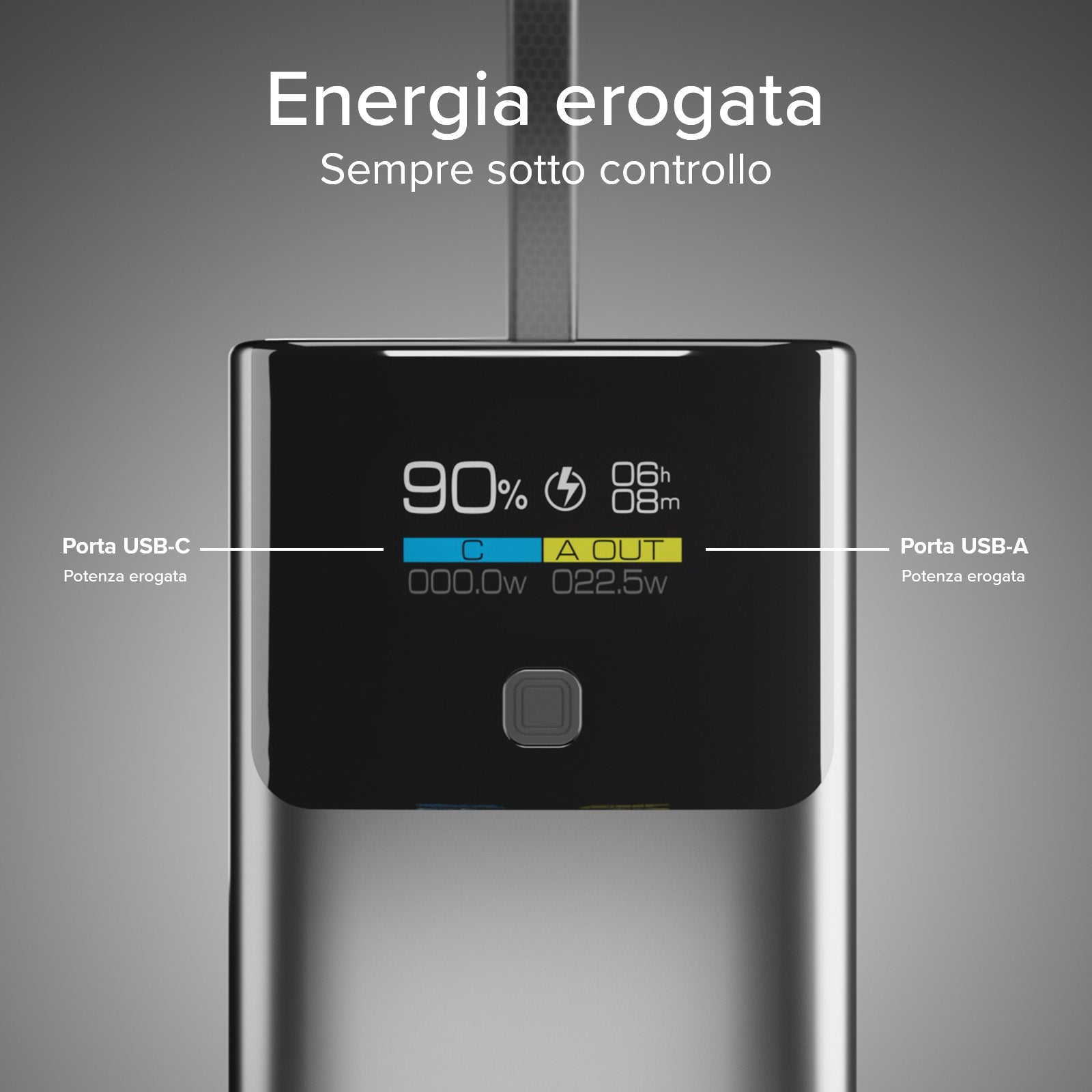 Power Bank 10,000 mAh with LCD PD 20W
