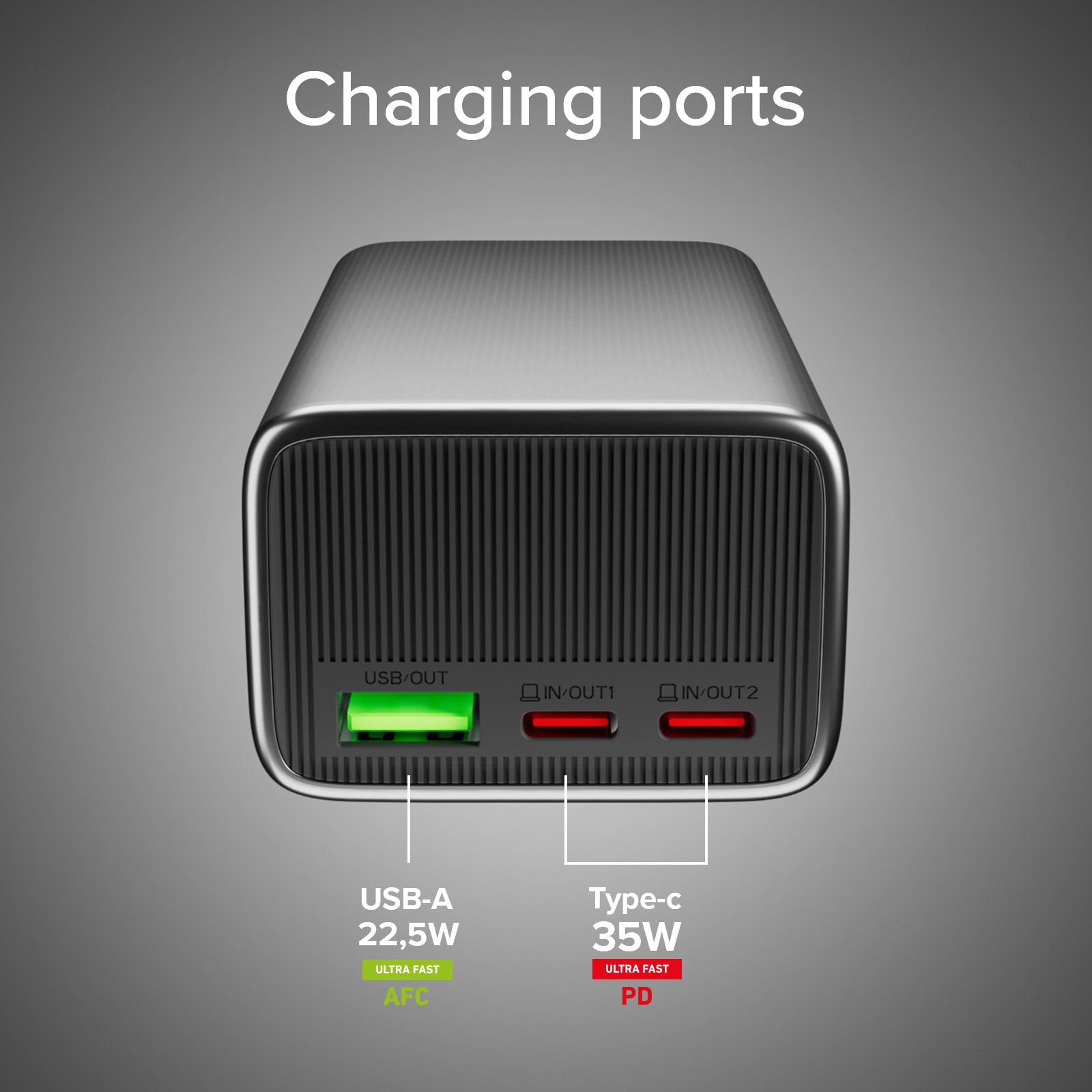 10,000 mAh LCD Power Bank with 35 W PD