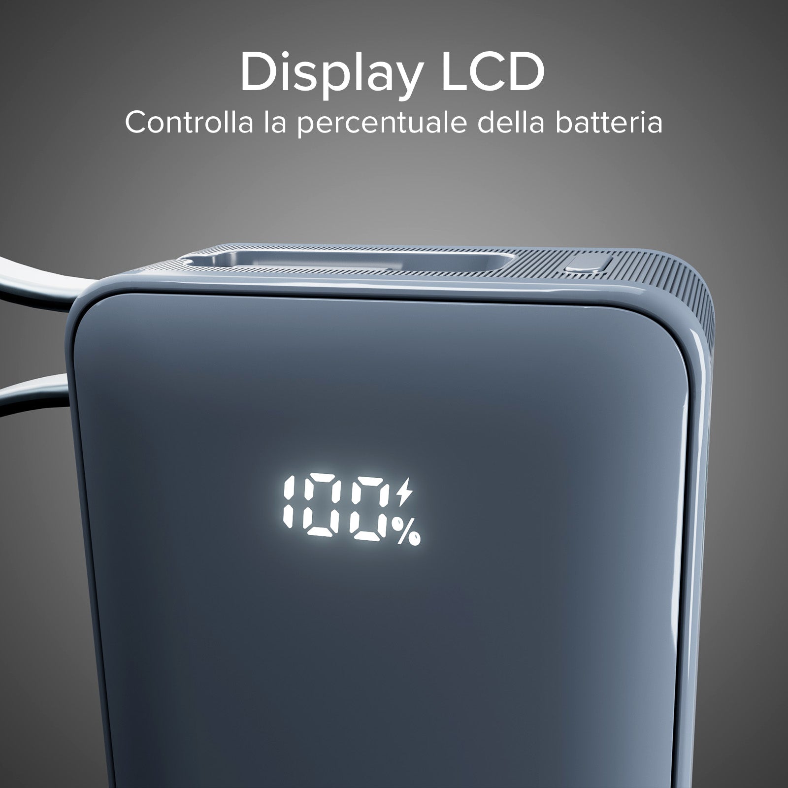 Power bank 10.000 mAh con cavo USB-C integrato