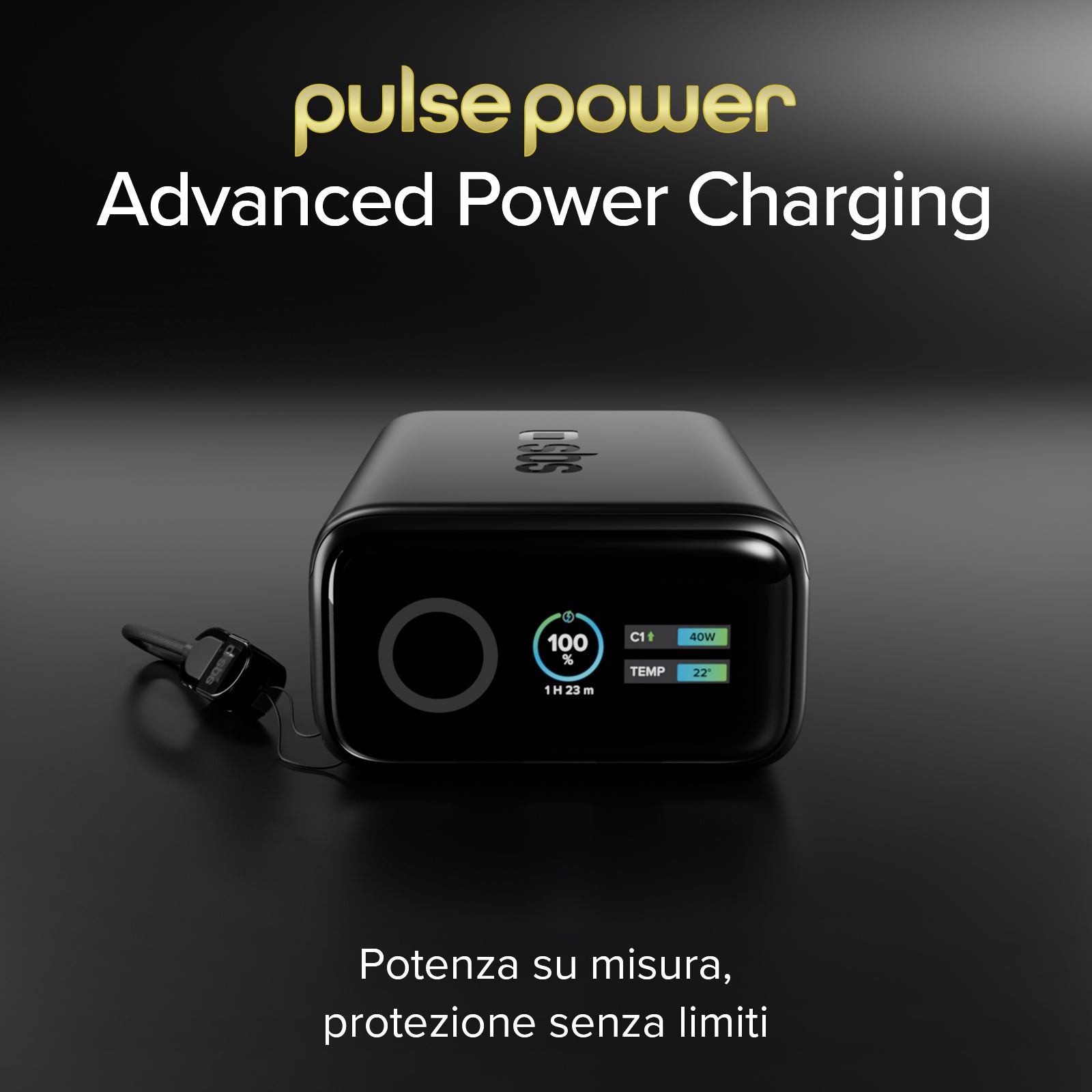 Batería externa 10000 mAh 40 W Power Delivery y AVS, con cable USB-C incluido y pantalla inteligente
