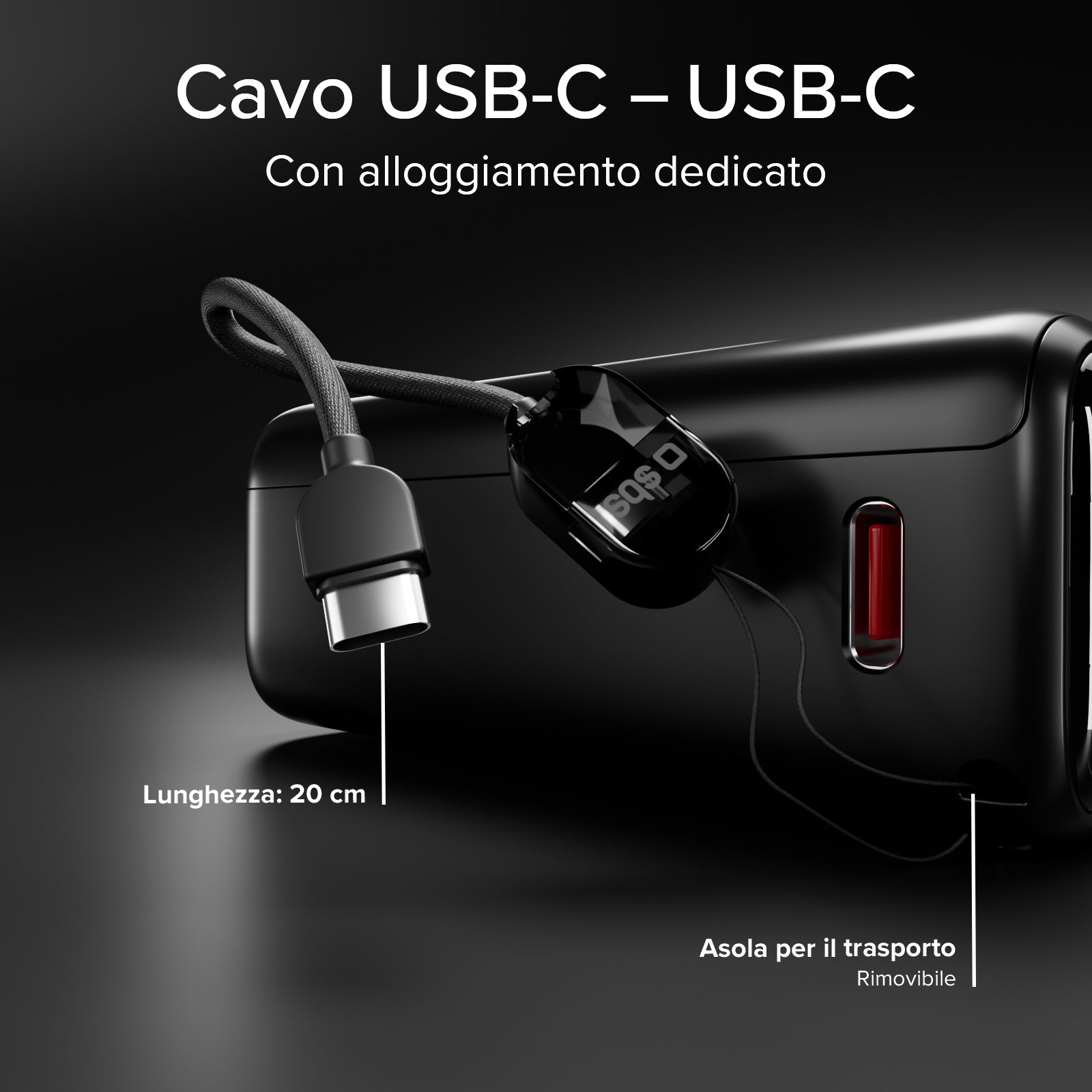 Batería externa 10000 mAh 40 W Power Delivery y AVS, con cable USB-C incluido y pantalla inteligente