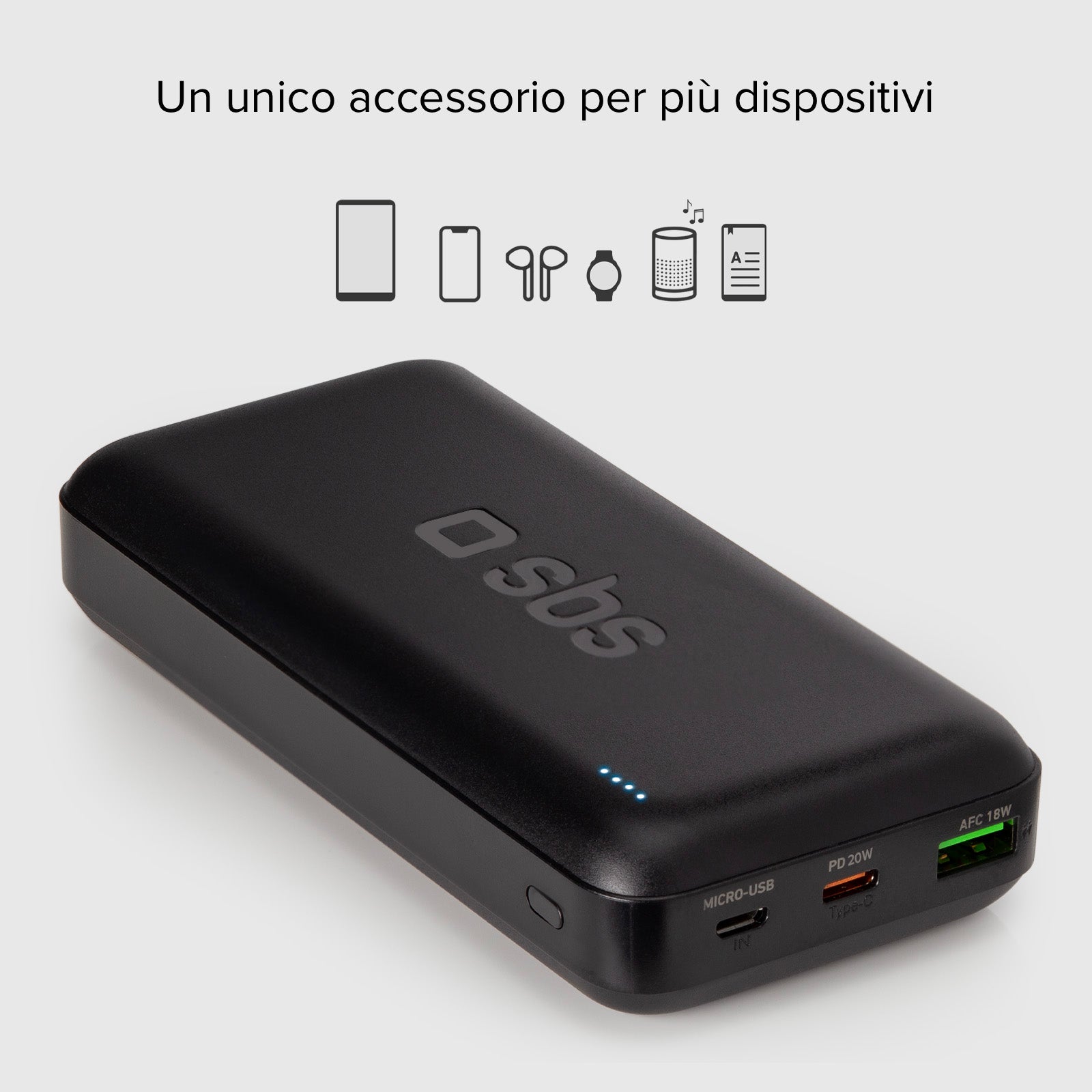 Power bank da 20.000 mAh con Power Delivery 20W