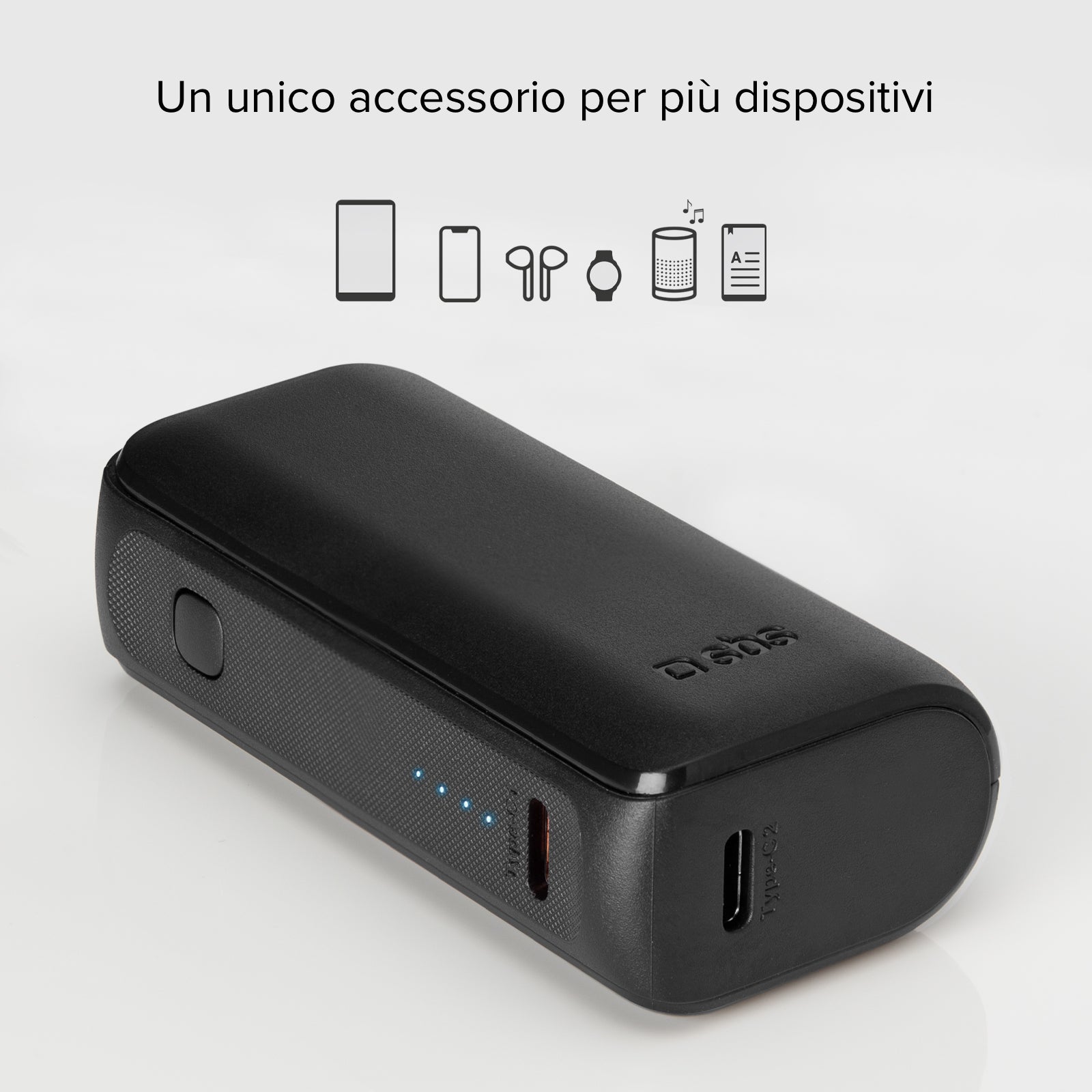 Power bank ultra compatto da 5000 mAh