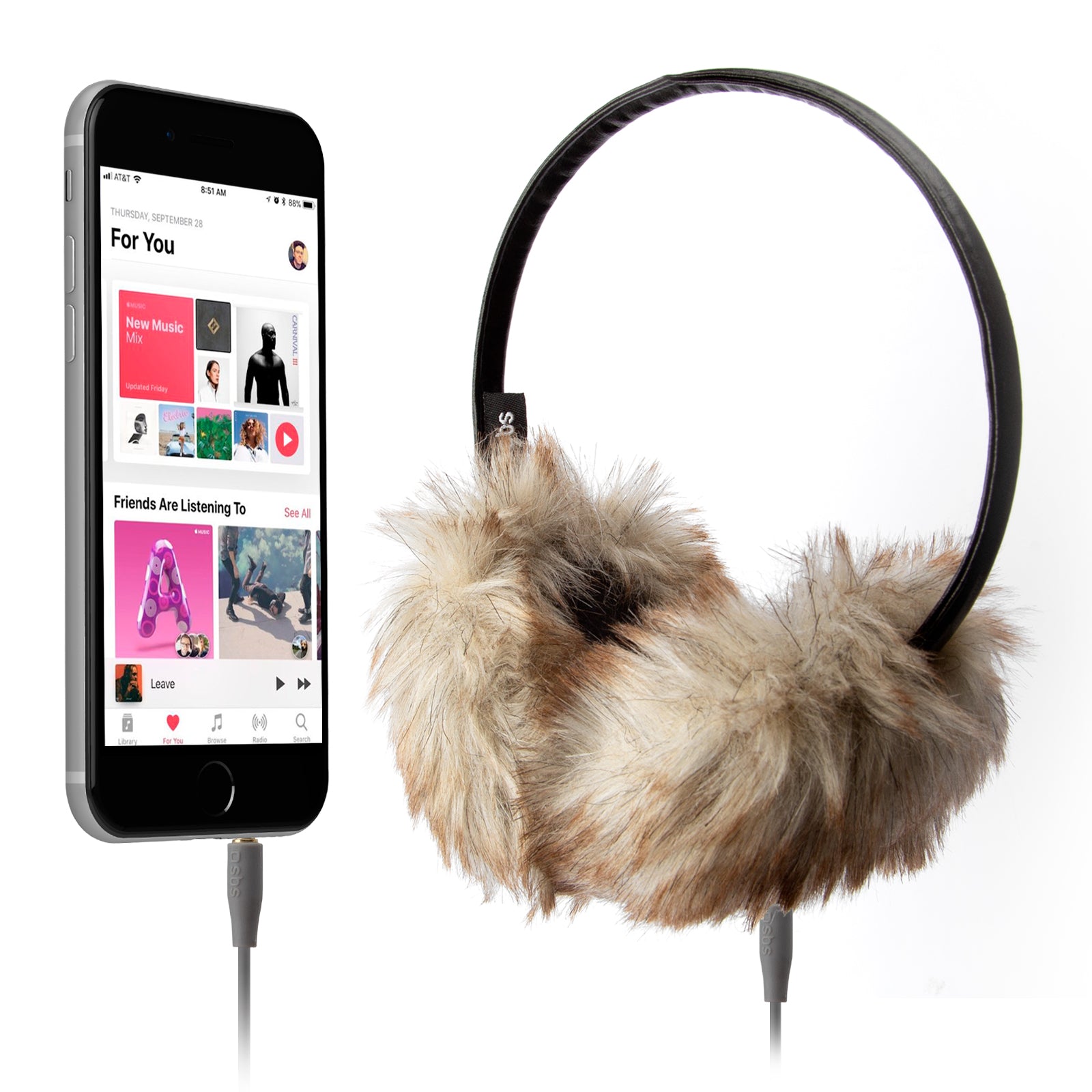 Cascos estéreo para el invierno Fur