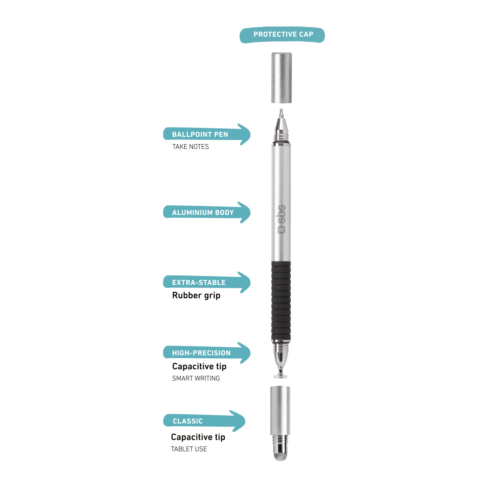 Sbs Stylus For Tablets And Smartphones Capacitive Display Pen For