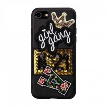 Cover con patch Girl Gang per iPhone 8/7