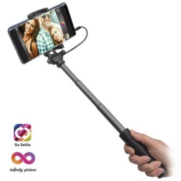 Telescopic selfie stick with cable - Infinity Picture Collection
