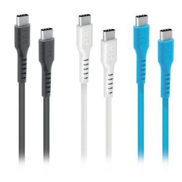 Kit de cables de carga y datos USB-C - USB-C en 3 colores