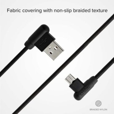 Micro USB cable with 90 ° connectors