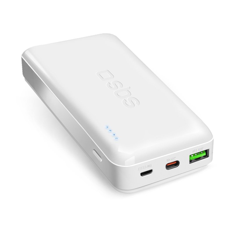 20000 mAh multi-port power bank with 20W Power Delivery technology