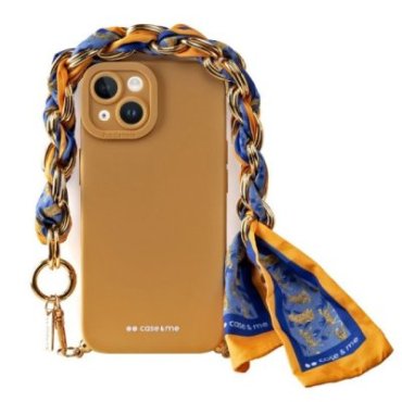 Coque pour iPhone 14 Plus avec chaîne de poignet et foulard