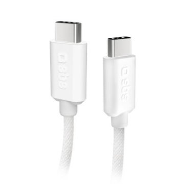 Cable USB-C - USB-C de tela con brida, 1,5 metros
