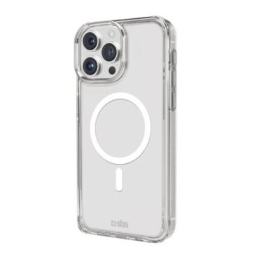 Coque transparente rigide, compatible recharge MagSafe pour iPhone 15 Pro Max