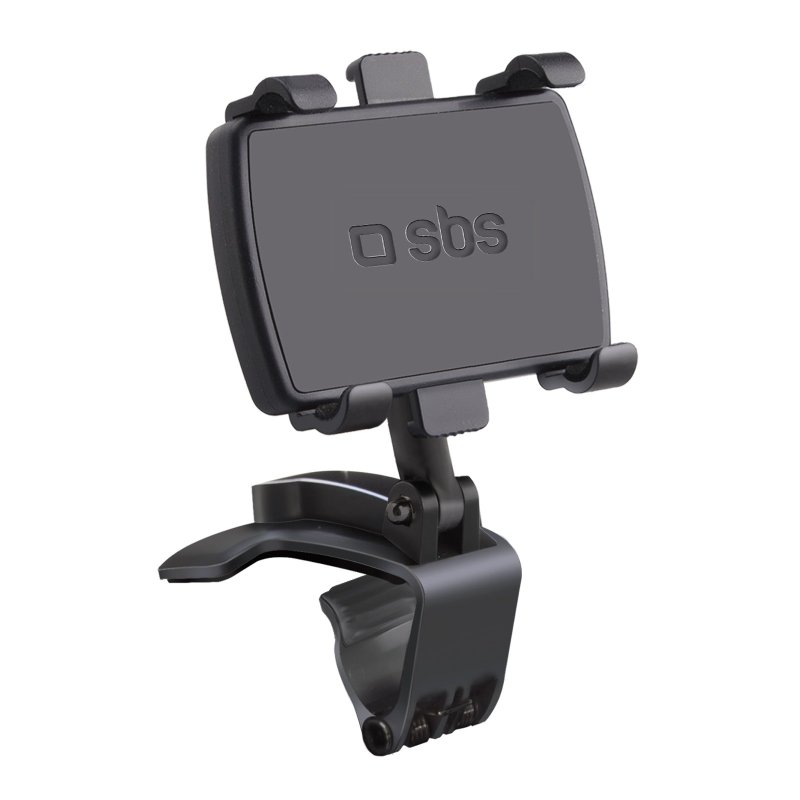 Swivel car mount with clip for phones up to 7\"