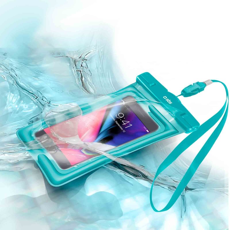 Waterproof floating case for smartphones up to 5.5-inches