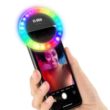 Anneau lumineux multicolore pour selfie