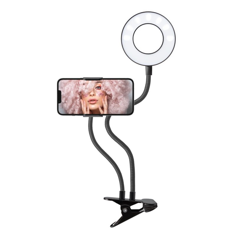 Swivel LED ring with table clip