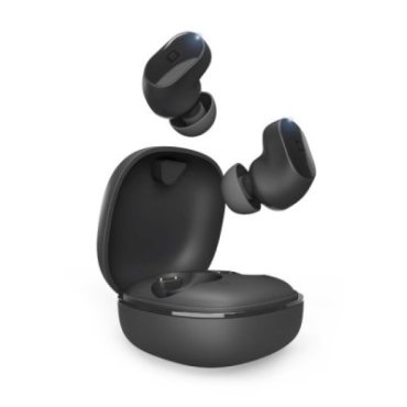 Auricolari TWS Water resistant IPX4 con controlli touch, basetta di ricarica, funzione assistente vocale con cavetto e gommini i