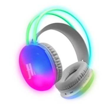 Wireless headset with integrated LED lights