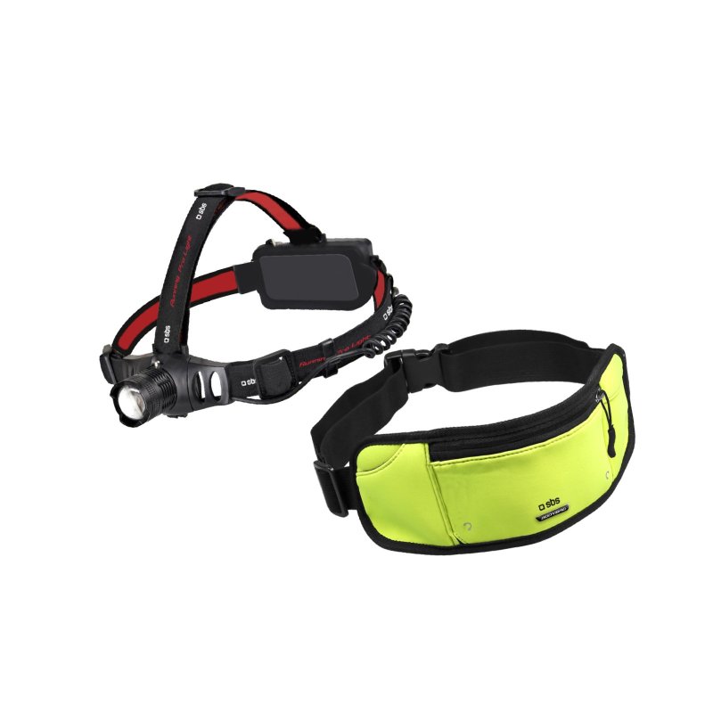 Nachtsport-Kit mit Kängurutasche und LED-Frontleuchte