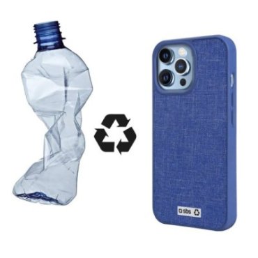 Rigid colourful cover in recycled plastic R-PET for iPhone 13 Pro