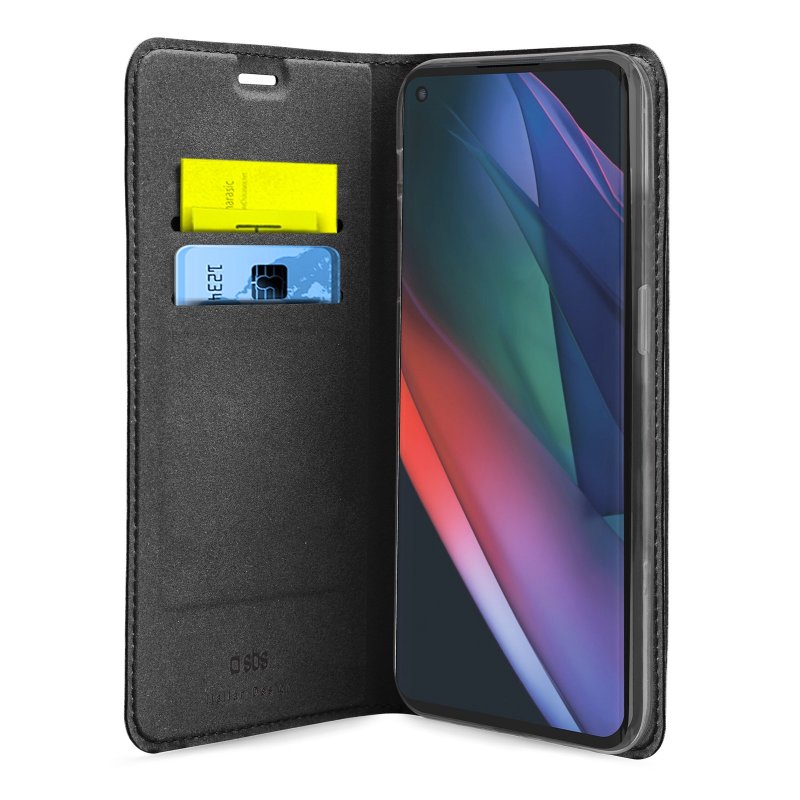 Book-style case with card holder pockets for Oppo Find X3 Neo