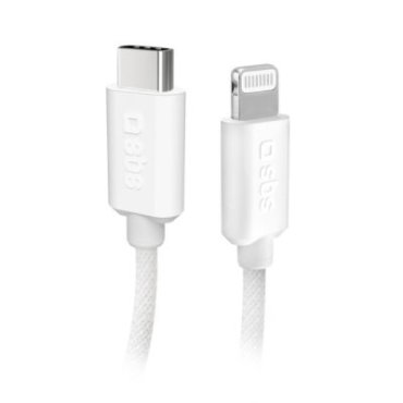 USB-C - Fabric Lightning cable with cable clip, 1.5 m