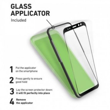 Glass Screen protector 4D Full Screen for Samsung Galaxy A8 with applicator