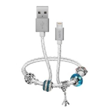USB-Lightning charger and data-transfer cable with charms