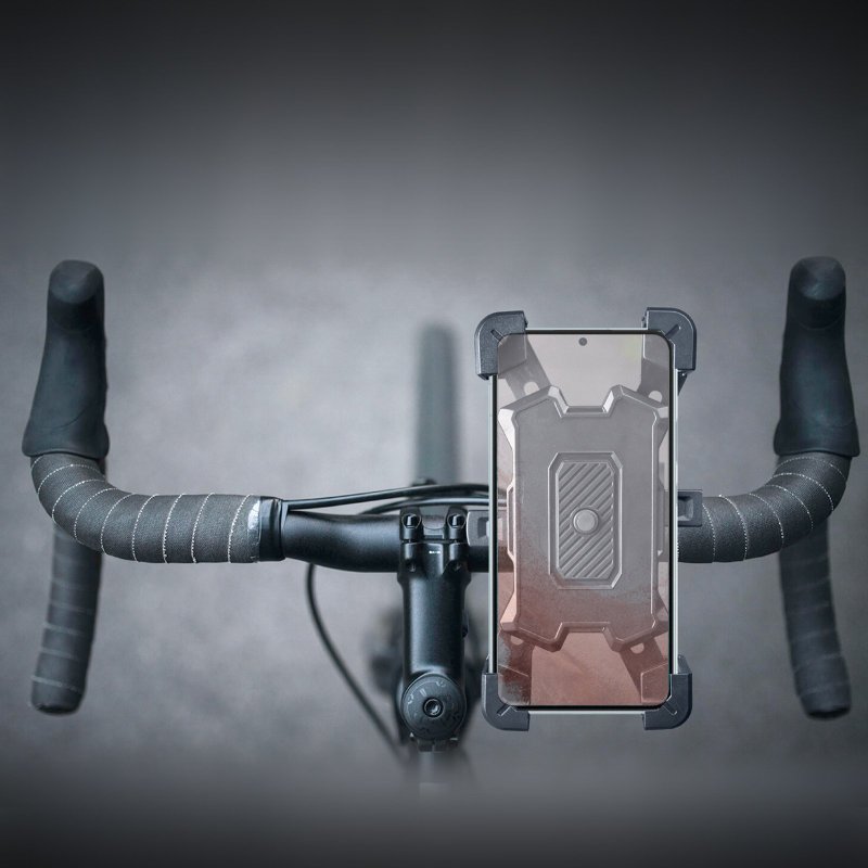 Bike kit with wireless light and mobile phone holder