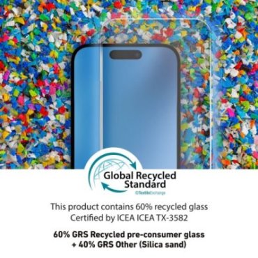Eco-friendly screen protector made of recycled materials for iPhone 15