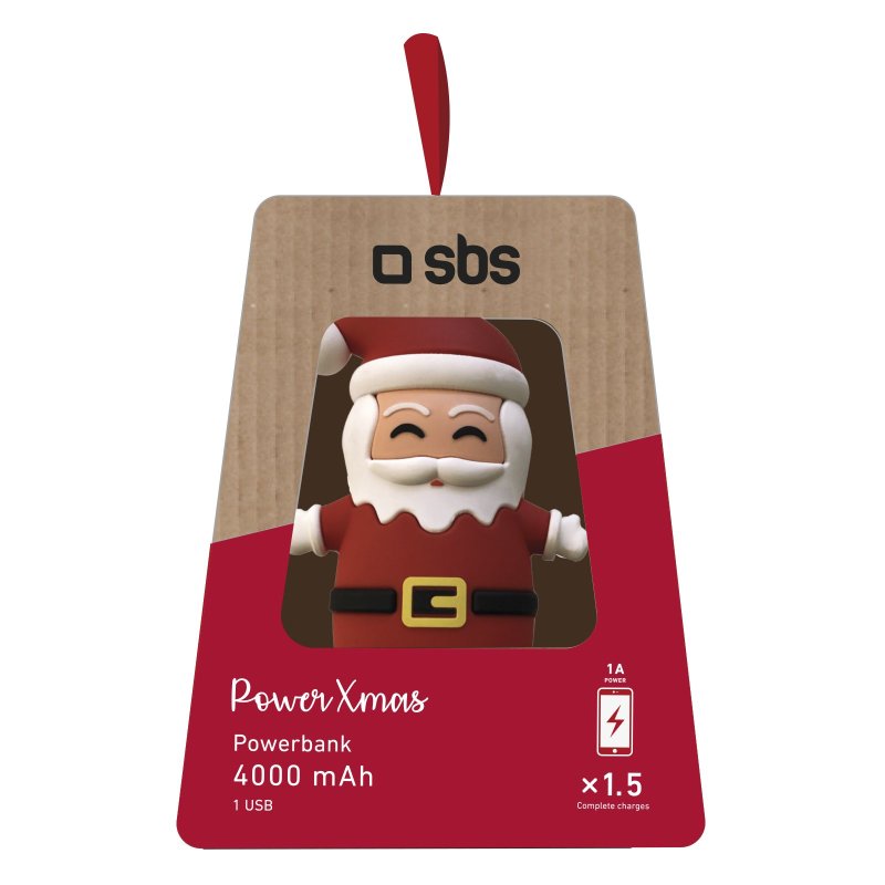 Christmas power bank with Santa Claus design