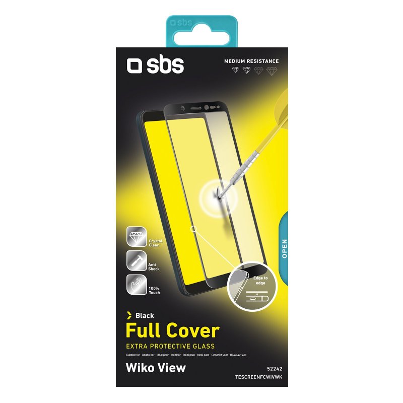 Full Cover glass screen protector for Wiko View