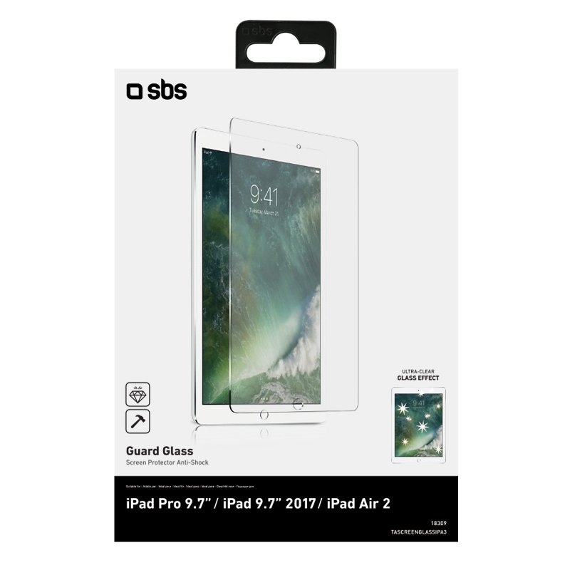 Film de protection en verre trempé de SBS pour iPad 9,7 po