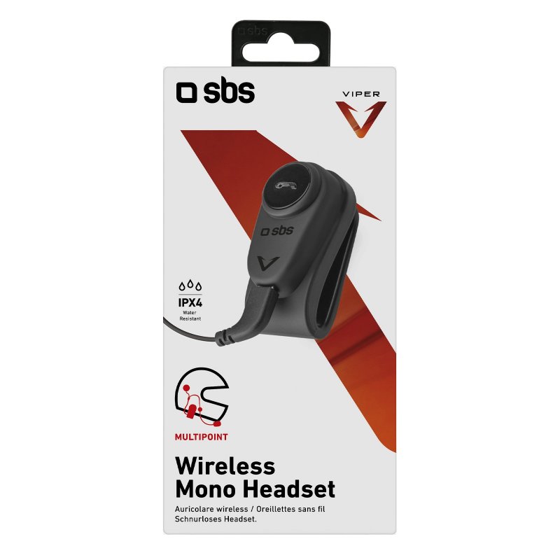 Mono wireless headset for helmet