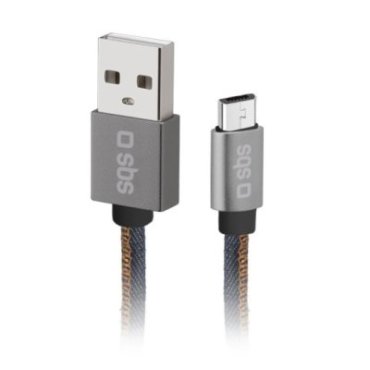 USB 2.0 charging cable - Micro-USB denim finish