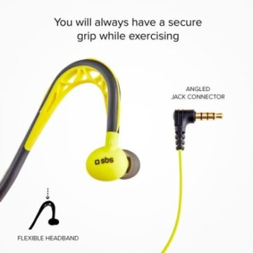 Stereo earphones for sport with a headband