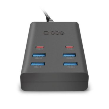Charging station with 4 USB-A ports and 2 USB-C ports