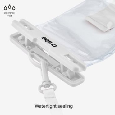 Waterproof case with selfie grip, universal size for smartphones up to 6.8\"