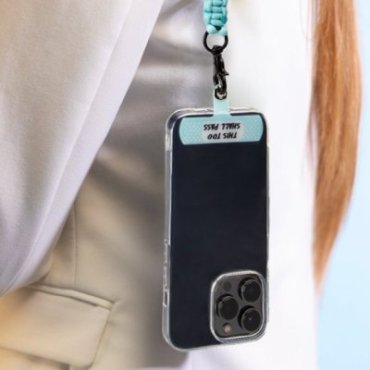 Plaster-shaped universal lanyard for smartphones