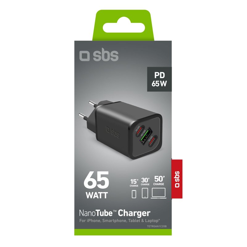65-watt GaN charger with Power Delivery (PD)