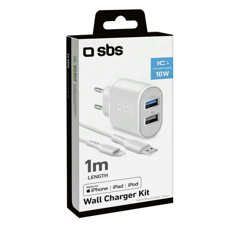 Chargeur secteur 5W Chargeur avec câble Made for iPhone/iPad- SBS
