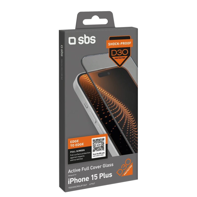 Ultra-strong screen protector for iPhone 15 Plus with D3O technology