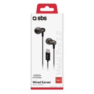 Wired metal in-ear headphones with USB-C connector